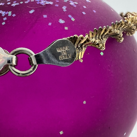 Retro Gold Vermeil 925 Twisted Herringbone Bracelet - Picture 3 of 7